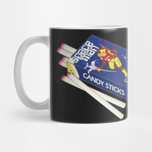 Spaceman Candy Sticks Digital Illustration Mug